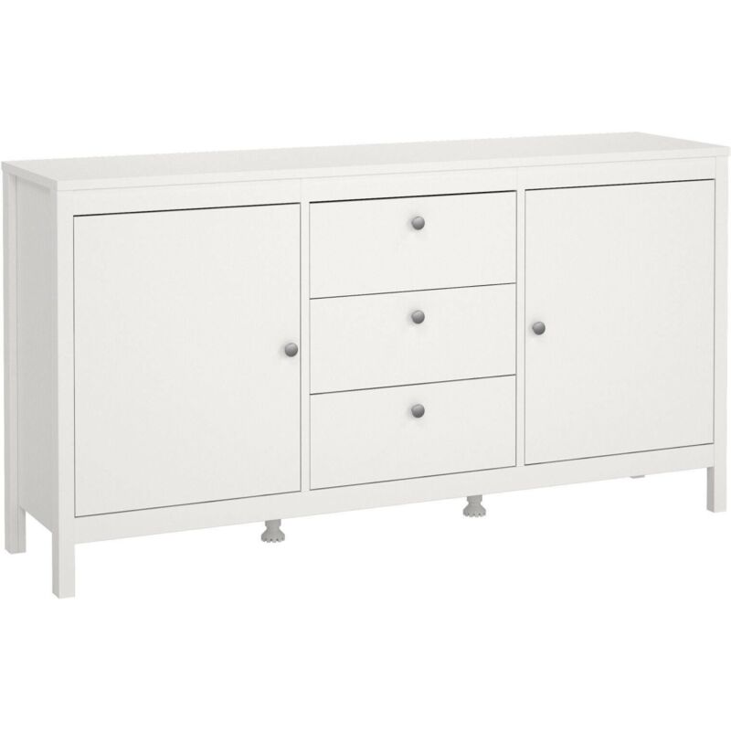 foto del prodotto credenza whitney, buffet da soggiorno, madia da salotto, dispensa da cucina, 151x38 h80 cm, bianco dmora