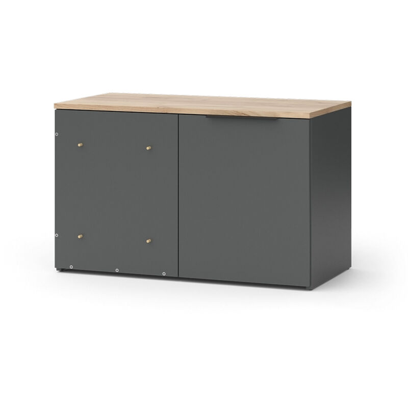 foto del prodotto credenza wido, antracite, 80 x 50 cm cassettiera ad angolo con anta vicco