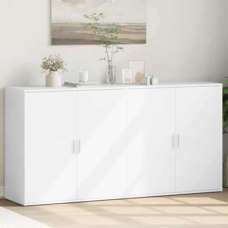 foto del prodotto credenze 2 pz bianche 79x38x80 cm in legno multistrato vidaxl