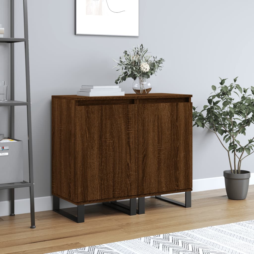 foto del prodotto credenze 2 pz rovere marrone 40x35x70 cm in legno multistrato vidaxl