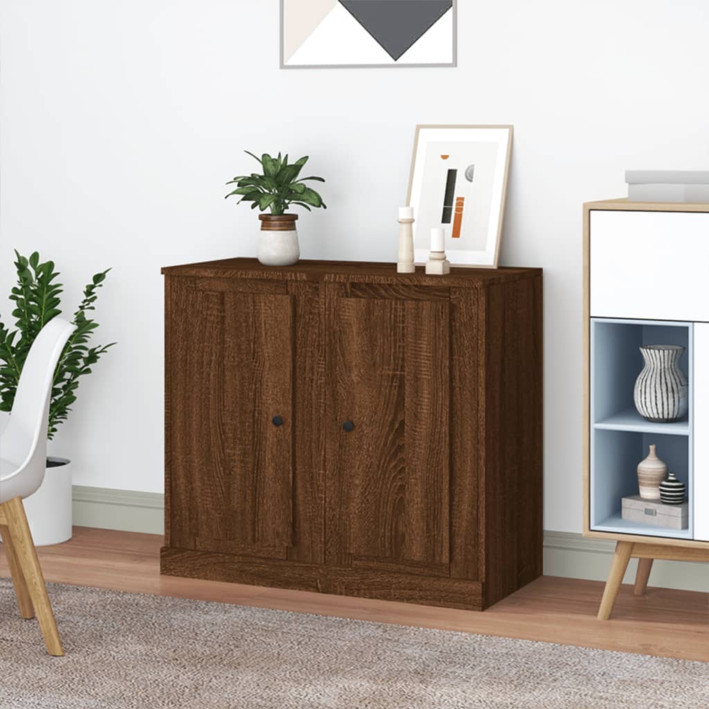 foto del prodotto credenze 2pz rovere marrone 37,5x35,5x67,5 cm legno multistrato