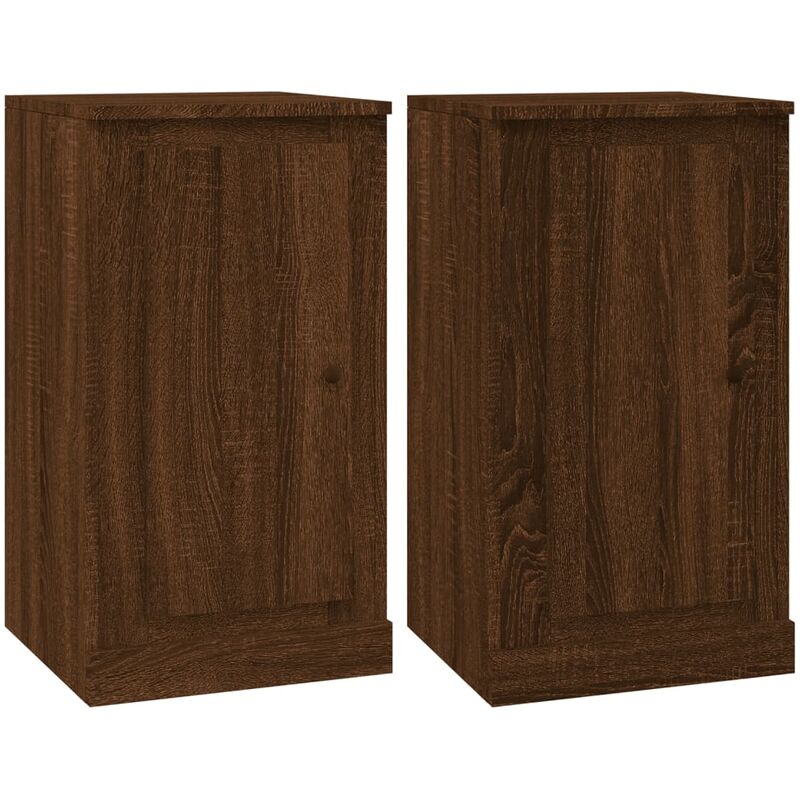 foto del prodotto credenze 2pz rovere marrone 37,5x35,5x67,5 cm legno multistrato vidaxl