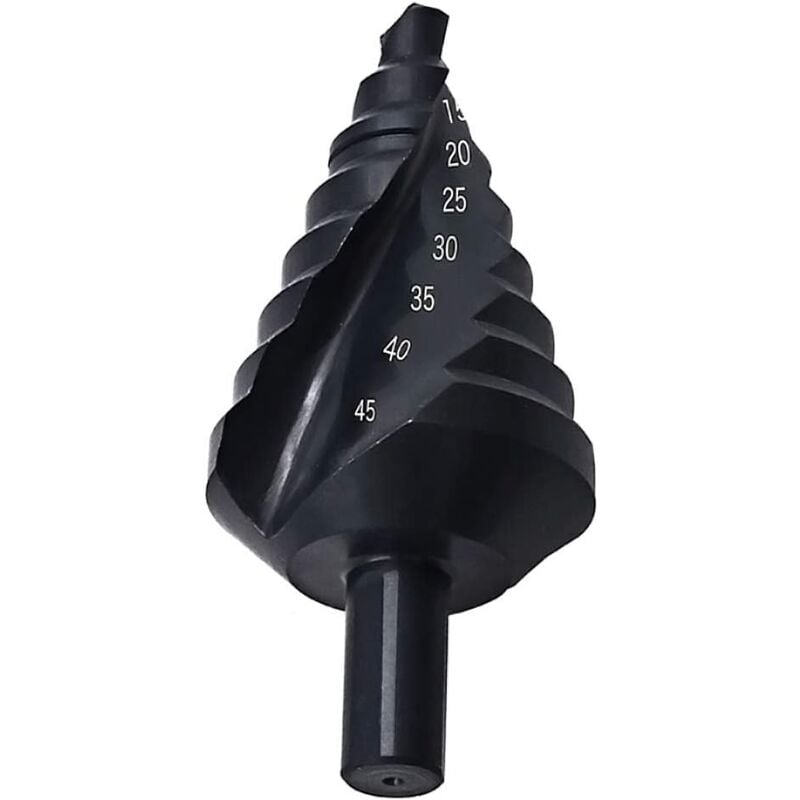 foto del prodotto crediri 10-45mm hss punta per trapano a gradini, scanalatura elicoidale, impugnatura triangolare, nitrile, pagoda, punta per trapano con gambo con