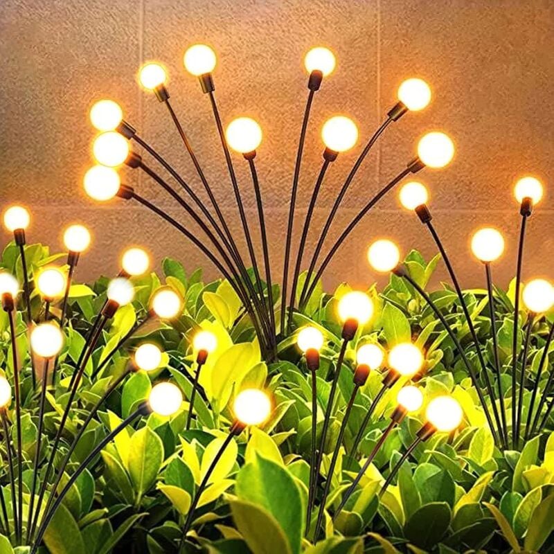 foto del prodotto crediri 10 confezioni di luci solari da giardino a led, luci solari da giardino firefly, luci solari decorative per esterni, lampada solare
