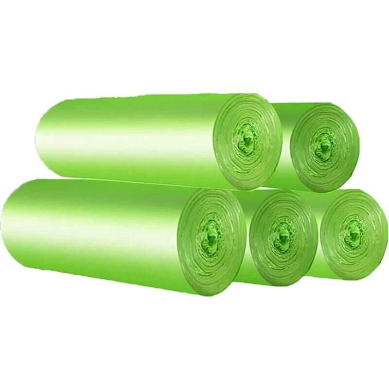 foto del prodotto crediri 200 pezzi 30l sacchetti per rifiuti organici, antistrappo, sacchetti per rifiuti alimentari, 100 compostabili e biodegradabili, realizzati