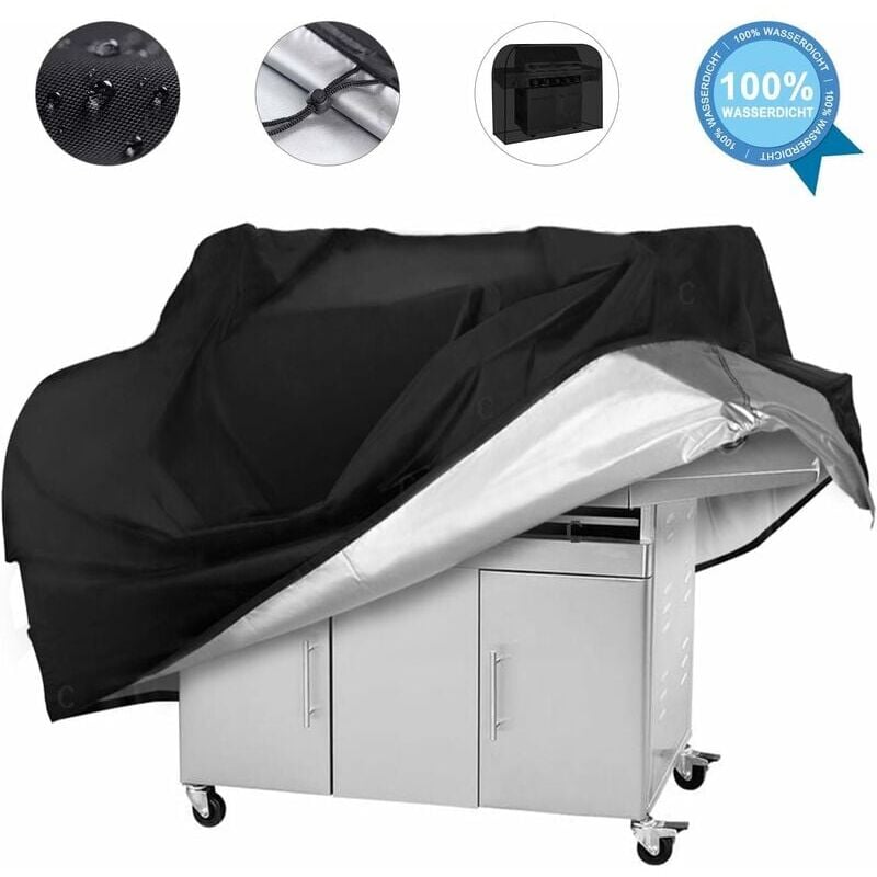 foto del prodotto crediri bbq cover, copertura impermeabile per bbq, 145 x 61 x 117 cm, nero