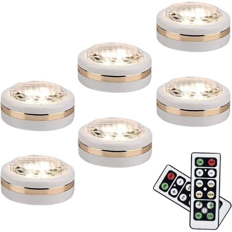 foto del prodotto crediri confezione da 6 luci led wireless con telecomando
