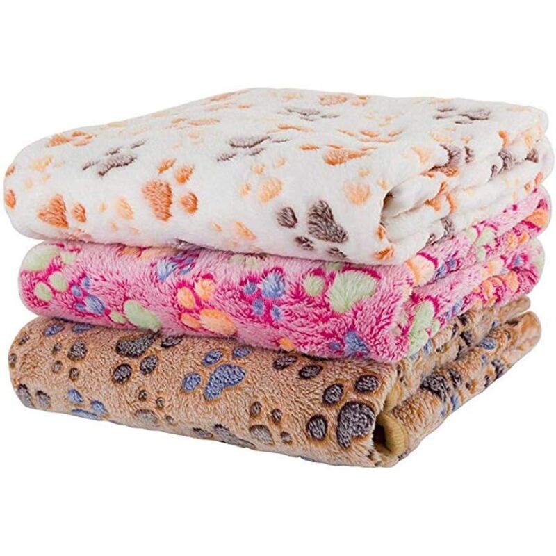 foto del prodotto crediri coperta morbida per cani gatti, confezione da 3 coperte in pile caldo e morbido per animali domestici, tappetino per cuccia per cani, morbida