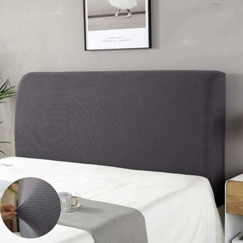 foto del prodotto crediri copri testiera, copri testiera antipolvere lavabile, confezione completa a 360 , grigio, 150 cm, adatto per testiere da 140 170 cm