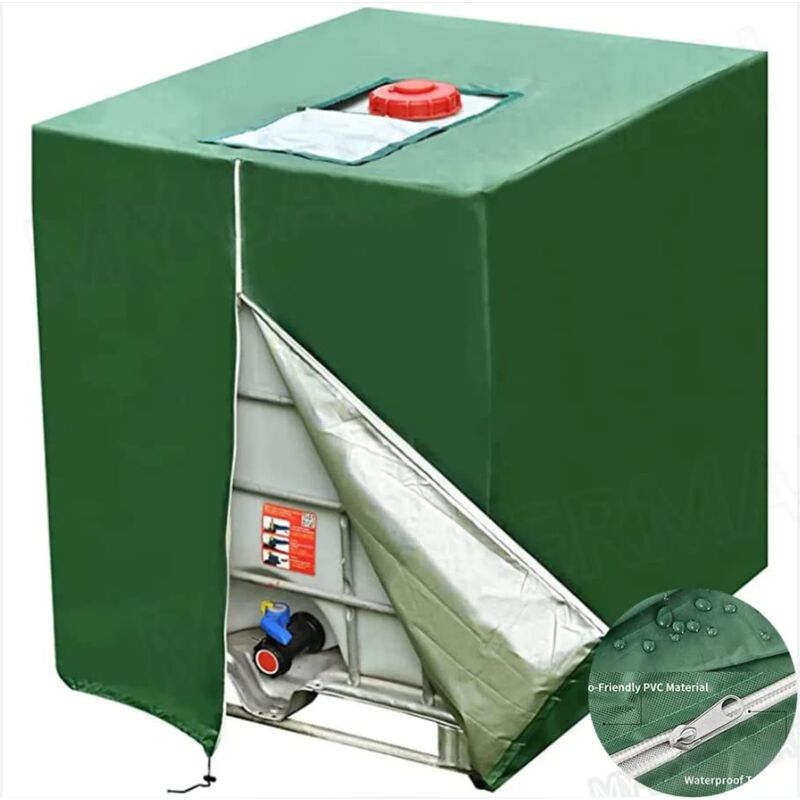 foto del prodotto crediri crediri copertura per serbatoio da 1000 l, copertura di protezione solare per serbatoio di acqua piovana ibc, antipolvere anti uv, copertura