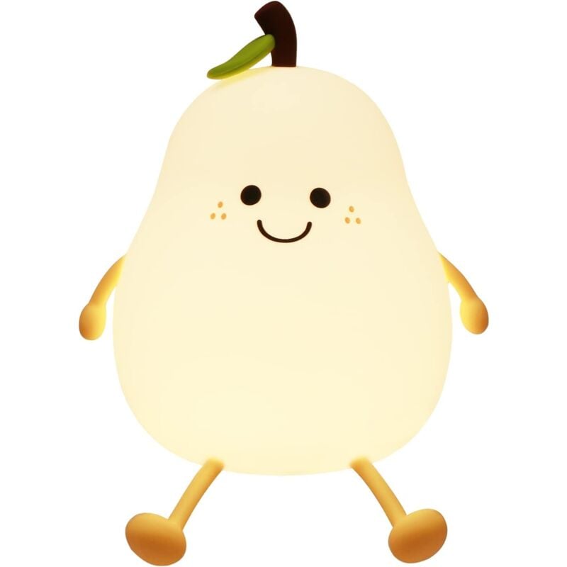 foto del prodotto crediri lampadina a forma di luce notturna, luce creativa colorata, luce notturna a led in silicone, lampada da comodino con sensore tattile