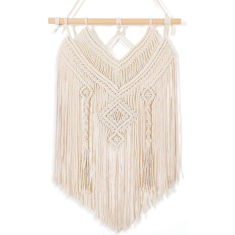 foto del prodotto crediri macrame wall hanging home decor arazzo da parete in macrame arazzo tessuto a mano per interni ed esterni decorazione boh mien per matrimonio