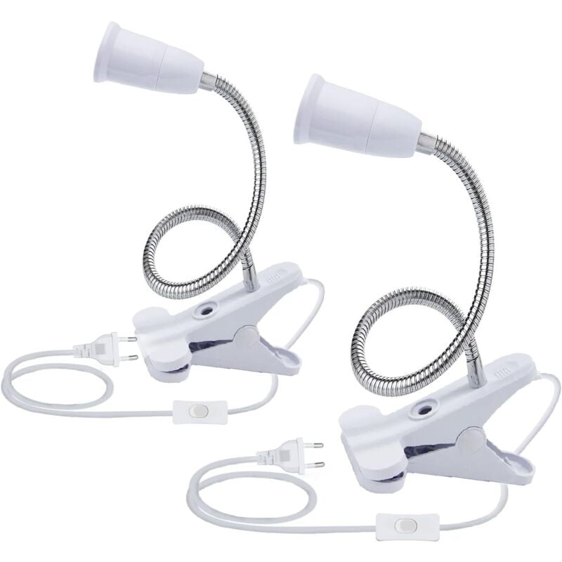 foto del prodotto crediri parts e27 base per lampada da tavolo a led con clip per lampadina