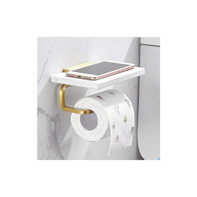 foto del prodotto crediri porta carta igienica a parete con supporto per trapano con viti accessori per il bagno in marmo