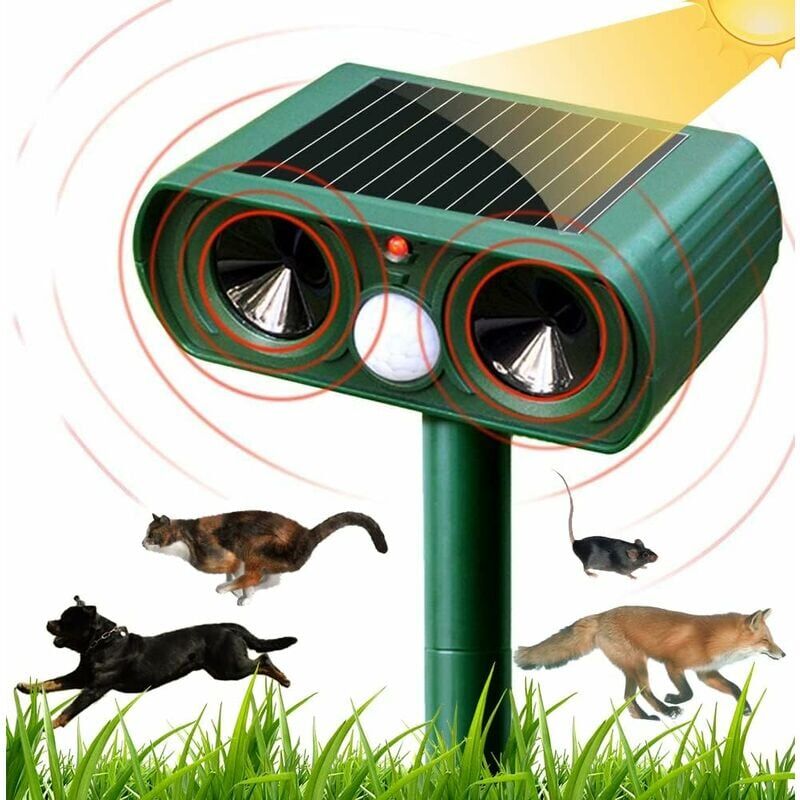 foto del prodotto crediri repellente per gatti a ultrasuoni solare, sensibilit e frequenza regolabili, repellente per gatti a ultrasuoni per il controllo dei