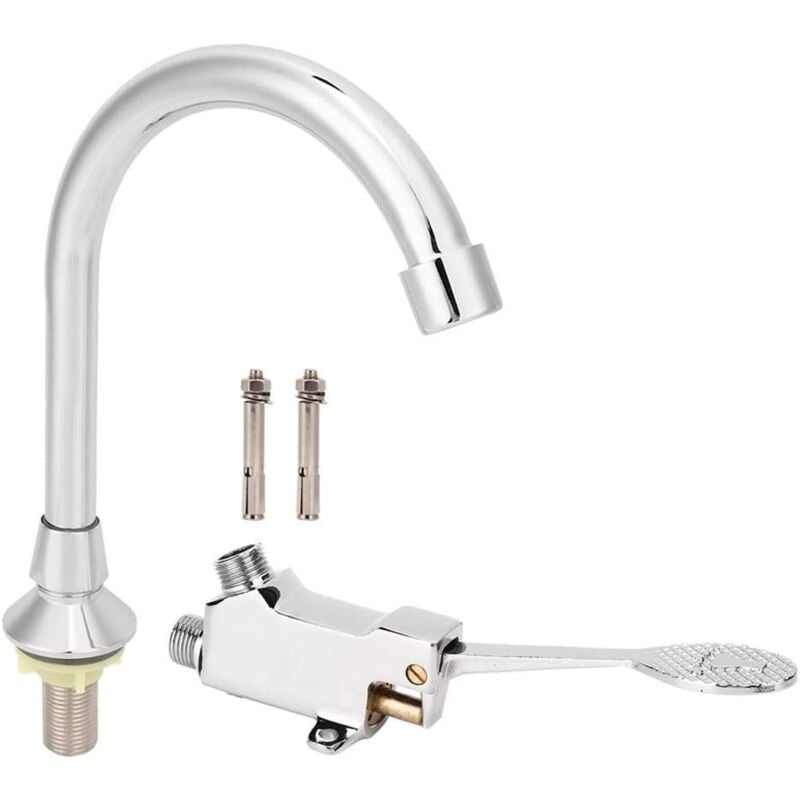 foto del prodotto crediri set di rubinetti a pedale per lavandino del bagno, accessori per rubinetti per lavandino di laboratorio medico