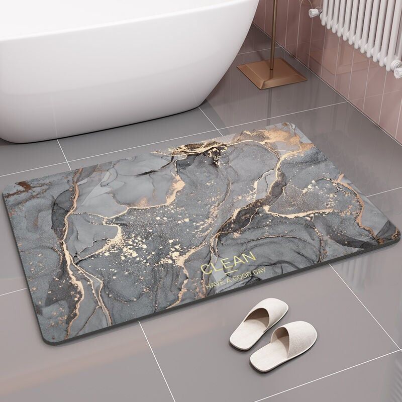 foto del prodotto crediri tappetino da bagno in terra di diatomee antiscivolo super assorbente 40 x 60 cm tappetino da bagno di design assorbente lavabile antimacchia
