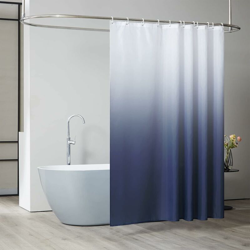 foto del prodotto crediri tenda da doccia 240 x 200 cm, con 16 ganci, extra larga, appesantita, antimuffa, grigio scuro, impermeabile, grande tenda da bagno, tessuto