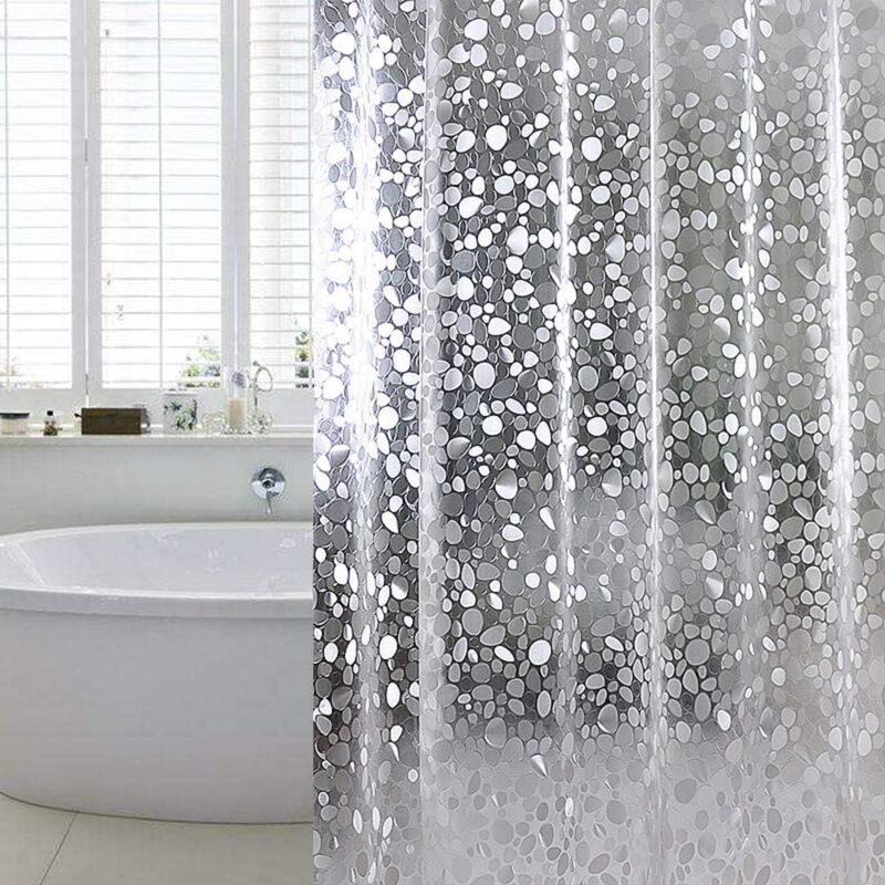 foto del prodotto crediri tenda da doccia antimuffa, impermeabile per vasca da bagno, 100 eva, 180 x 180 cm, 12 anelli inclusi