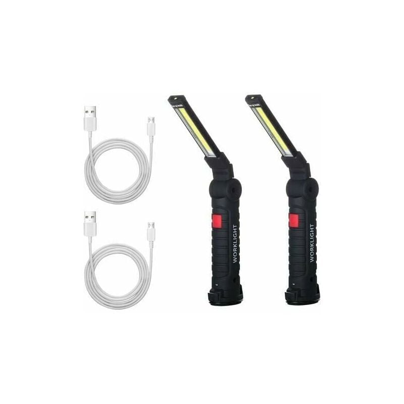 foto del prodotto crediri x torcia da lavoro a led ricaricabile, torcia da officina, lampada da lavoro a led con base magnetica, lampada di ispezione per escursionismo