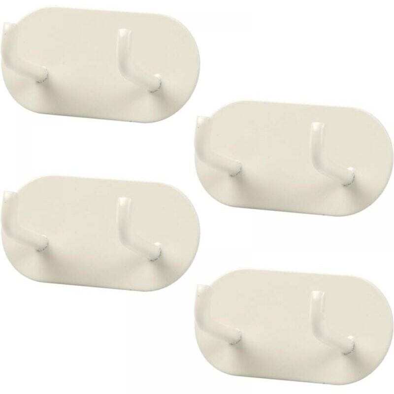 foto del prodotto crema 4 pezzi) gancio adesivo da parete, portasciugamani da bagno, gancio in metallo per asciugamani, gancio da bagno senza foratura per bagno, camera da letto, cucina