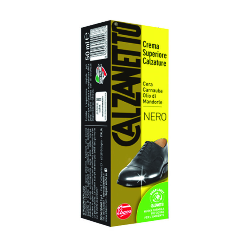 foto del prodotto crema lucida per scarpe nero tubetto ml.50