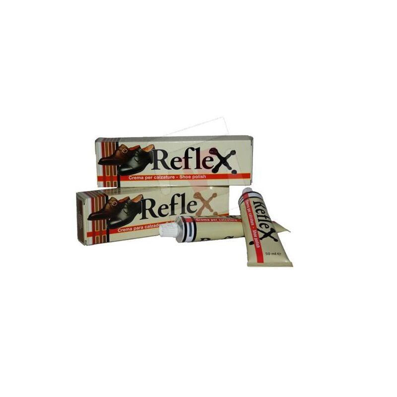 foto del prodotto crema reflex pulizia pelle calzature scarpe borse protegge e colora brilla pelli