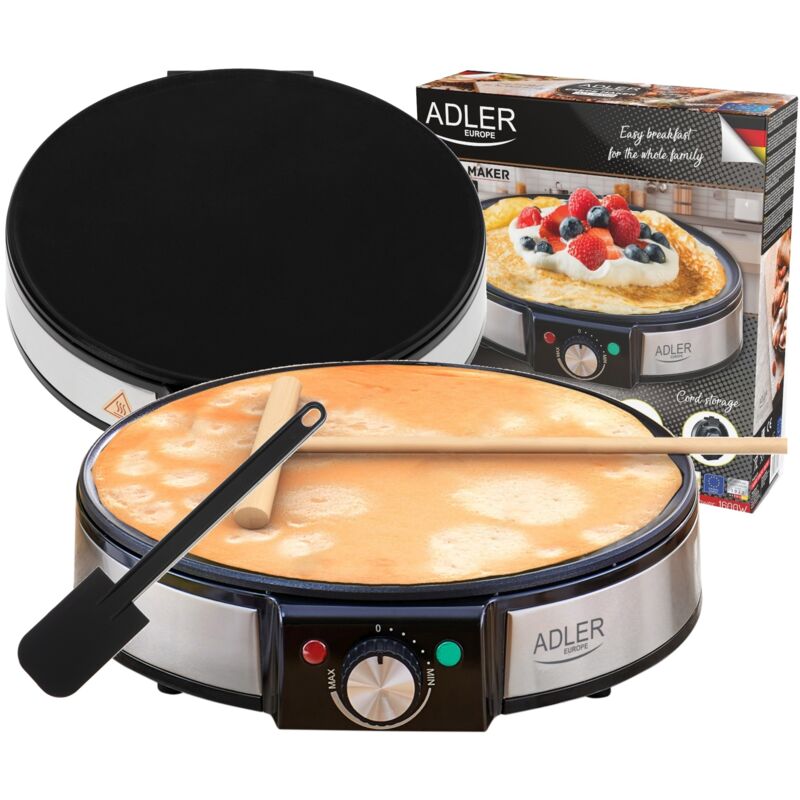 foto del prodotto crepiera antiaderente 1600w 30d c/spalma e spalma pancake/tortilla e accessori per flapjack