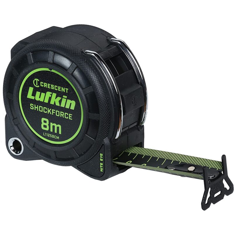 foto del prodotto crescent lufkin l1125bcm 3cm x 8m metro a nastro biadesivo shockforce night eye, testato per cadute da 30 metri
