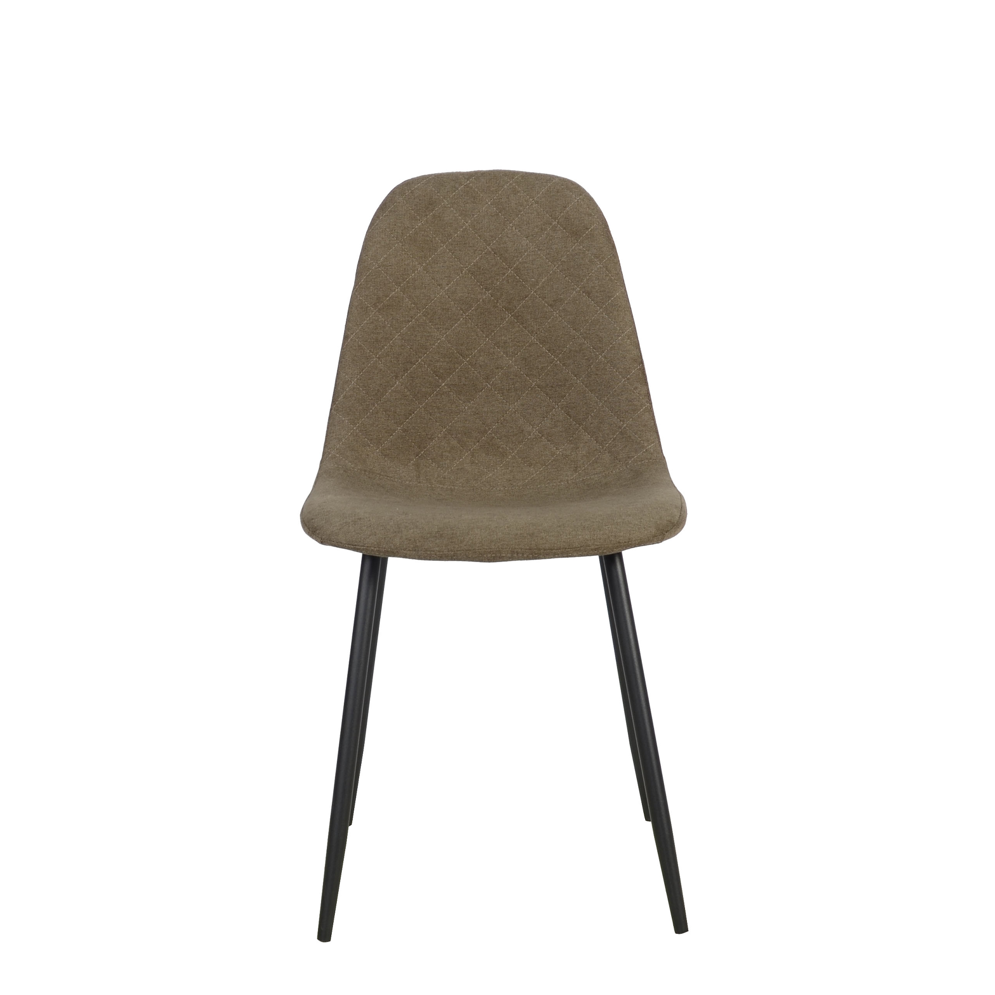 foto del prodotto cribel set da 4, sedia new lena tessuto tortora gambe nere per soggiorno, cucina e arredo bar