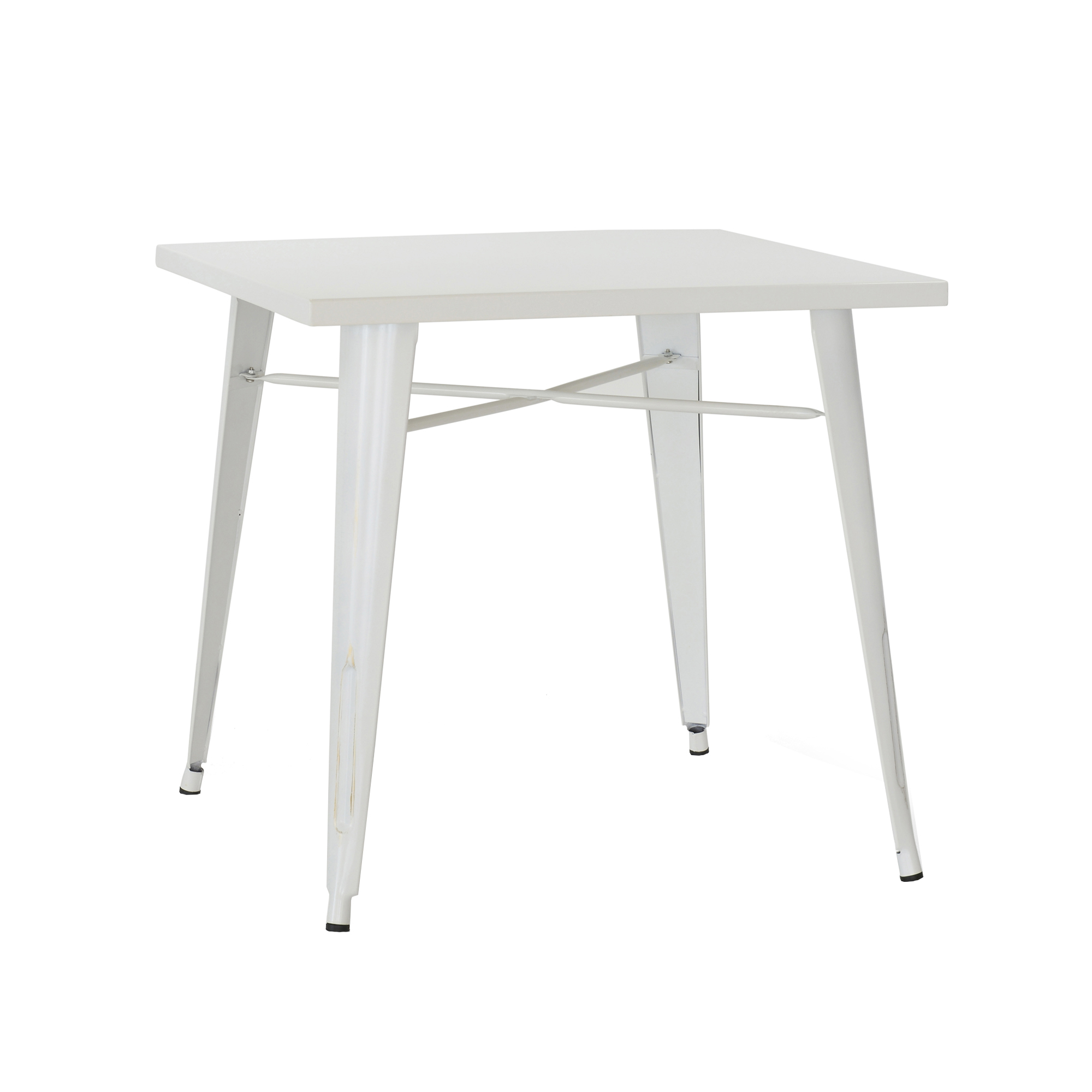 foto del prodotto cribel tavolo tucson in metallo bianco anticato