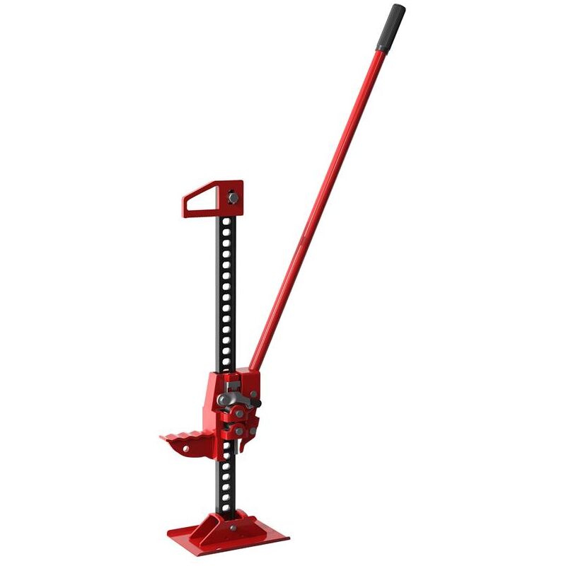 foto del prodotto cric auto da 3 tonnellate in acciaio rinforzato con sollevamento 10 105cm. rosso