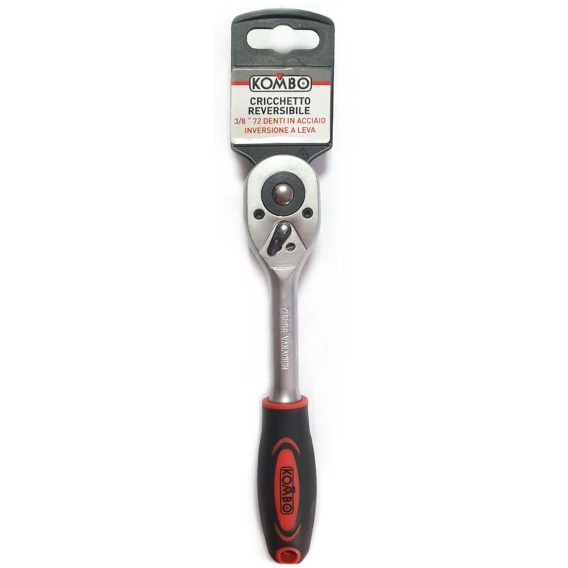 foto del prodotto cricchetto reversibile 3 8 a 72 denti in acciaio alta qualit , inversione a