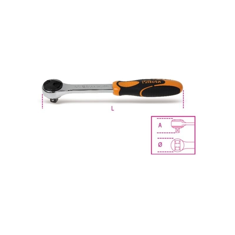 foto del prodotto cricchetto reversibile 3 8 beta 910 55q 200 mm