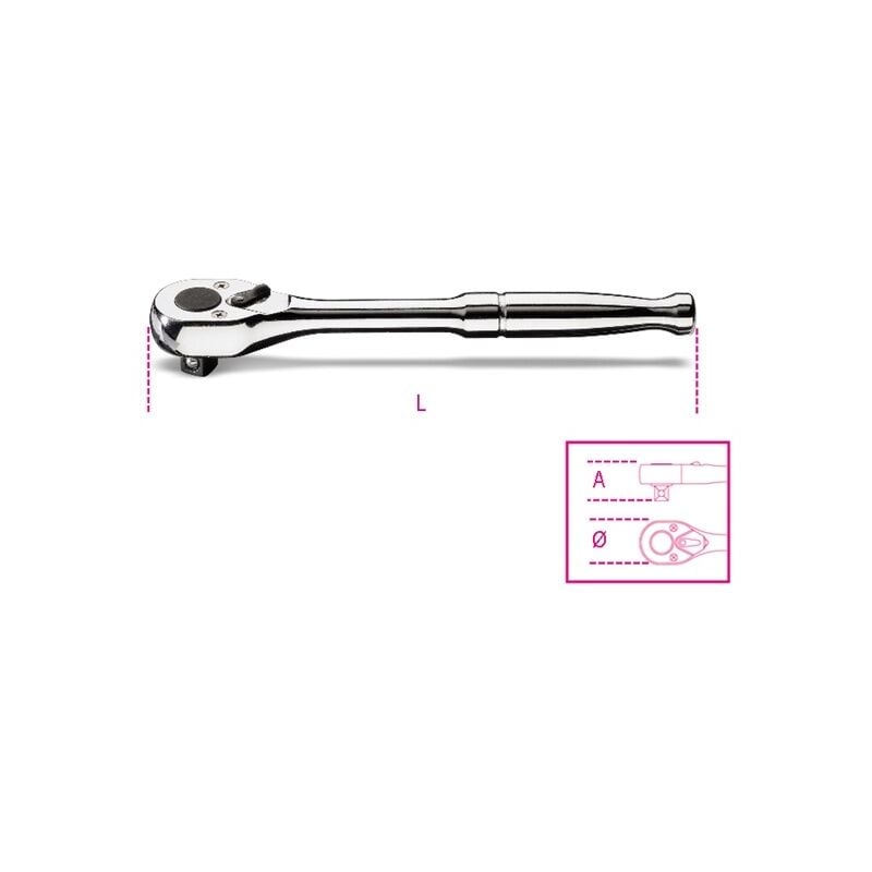 foto del prodotto cricchetto reversibile 3 8 beta 910m 55 178 mm