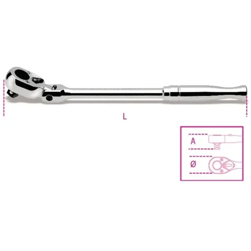 foto del prodotto cricchetto snodato reversibile 1 2 beta 920m 56 330 mm