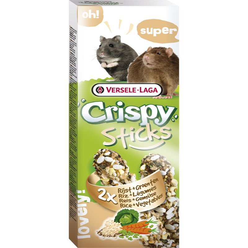 foto del prodotto criceti croccanti rice e verdure ratti, 2 pezzi 110g