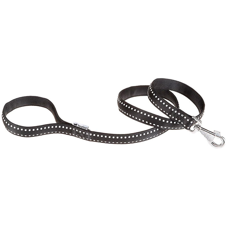 foto del prodotto cricket g guinzaglio in nylon per cani. vari colori e misure.. variante g15 120 misure 15 mm x l 120 cm nero ferplast