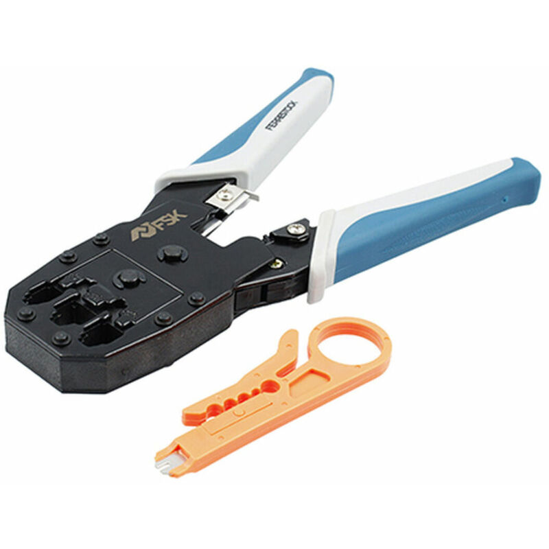foto del prodotto crimpatrice ferrestock rj45 rj11 spellacavi