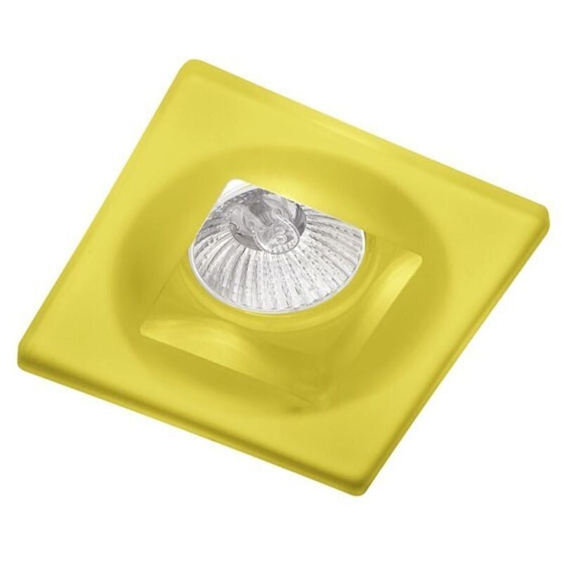 foto del prodotto cristalrecord - anello da incasso fisso quadrato in cristallo giallo 20-110-01-130