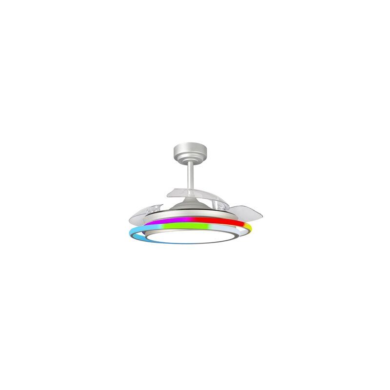 foto del prodotto cristalrecord antila mini rgb led ventilatore grigio 45w 4500lm cct dim