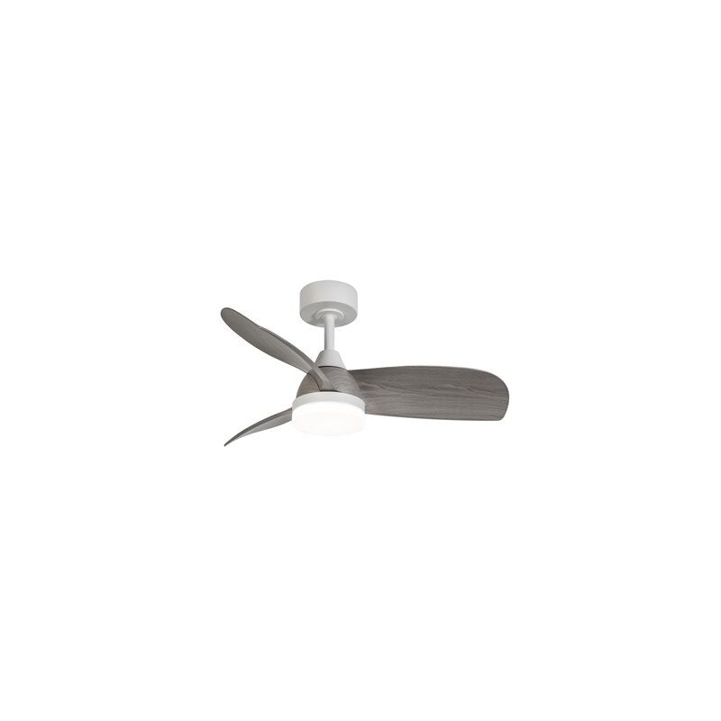 foto del prodotto cristalrecord byan bianco cenere ventilatore led 18w 2000lm cct dim