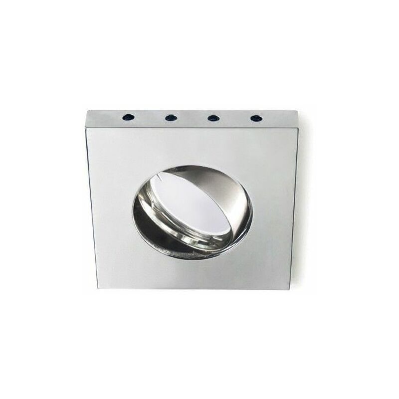 foto del prodotto cristalrecord horus quadrato inclinabile 0,5w led anello da incasso cromato cr 00 640 01 100