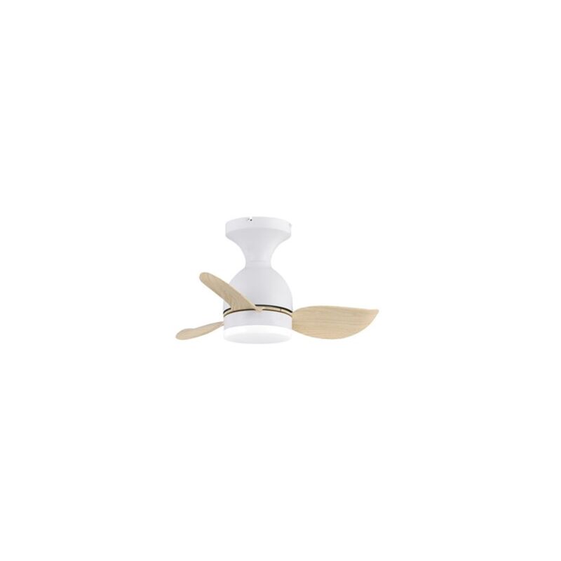 foto del prodotto cristalrecord julie bianco legno ventilatore led 20w 2000lm ctt dim