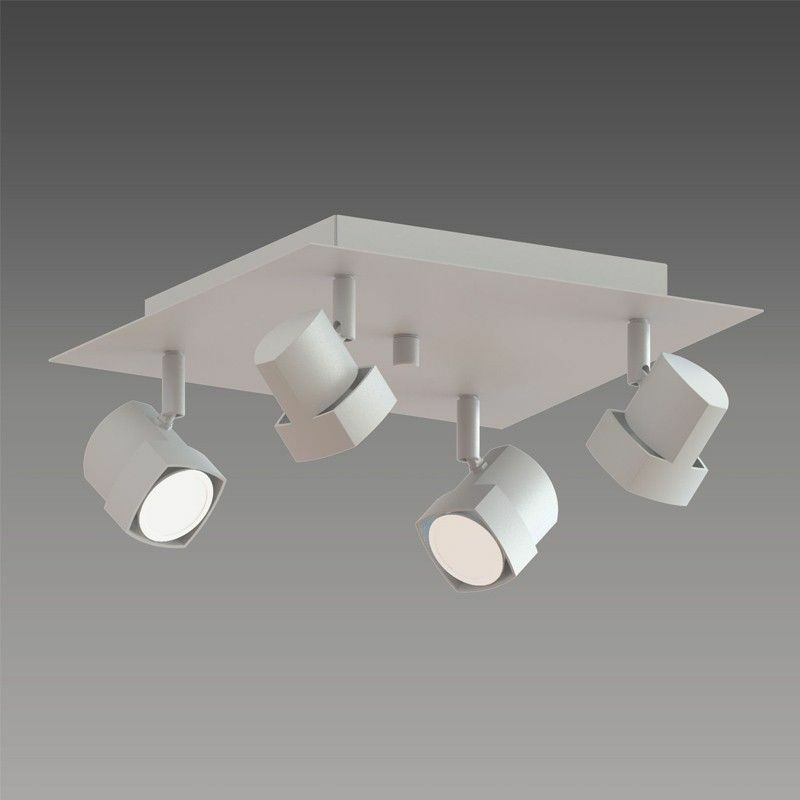 foto del prodotto cristalrecord lampada da soffitto 4 faretti moka blanco mate 001 2150 4 125