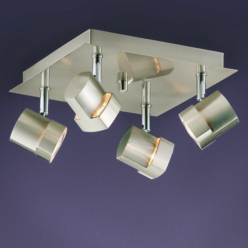 foto del prodotto cristalrecord lampada da soffitto 4 faretti moka nickel satin crystal record 001 2150 4 053