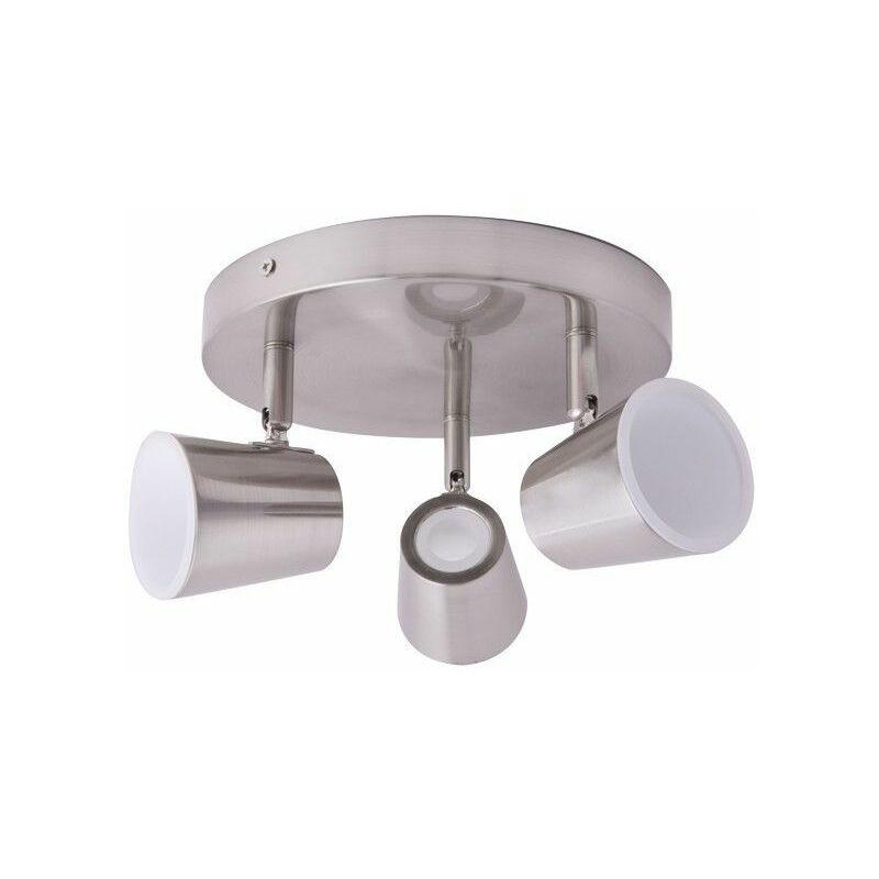 foto del prodotto cristalrecord lampada da soffitto a led 3 faretti 15w 4000k ghiaccio nichel 25 613 01 002