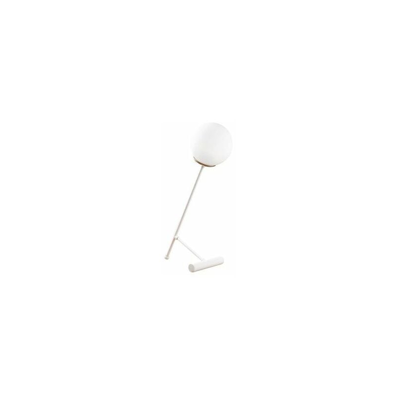 foto del prodotto cristalrecord lampada da tavolo bianca con paralume bianco modello 17
