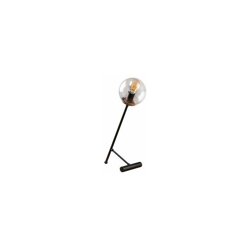 foto del prodotto cristalrecord lampada da tavolo nera con paralume trasparente modello 17