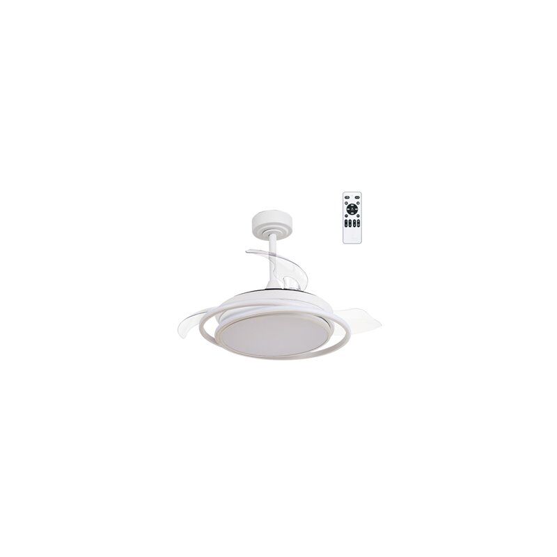 foto del prodotto cristalrecord ventilatore da soffitto antila mini led bianco 45w 4000 lm cct